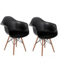 Set 2 Sillón Keiä Eames Negros - Envío Gratuito