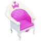 Generic Miniatura Silla Sillón Sofá Muebles De Casa De Muñecas Barbie - Blanco Y Rosado - Envío Gratuito