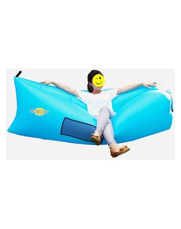 Sofá Cama Colchón Sillón Hinchable Inflable Al Aire Libre Camping Playa-Azul - Envío Gratuito