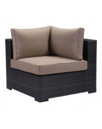 Sillon esquinero para exterior marca Zuo modelo Bocagrande - cafe / 701623 - Envío Gratuito