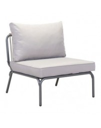 Sillon individual para exterior marca Zuo modelo Pier sin brazos - gris / 703787 - Envío Gratuito