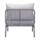 Sillon individual para exterior marca Zuo modelo Pier sin brazos - gris / 703787 - Envío Gratuito