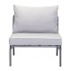 Sillon individual para exterior marca Zuo modelo Pier sin brazos - gris / 703787 - Envío Gratuito
