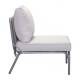 Sillon individual para exterior marca Zuo modelo Pier sin brazos - gris / 703787 - Envío Gratuito