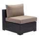 Sillon individual para exterior marca Zuo modelo Bocagrande - cafe / 701624 - Envío Gratuito