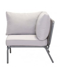 Sillon individual esquinero para exterior marca Zuo modelo Pier - gris / 703788 - Envío Gratuito