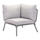 Sillon individual esquinero para exterior marca Zuo modelo Pier - gris / 703788 - Envío Gratuito