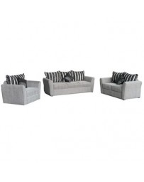 Sala Zebra 3-2-1 Fabou Muebles - Gris - Envío Gratuito