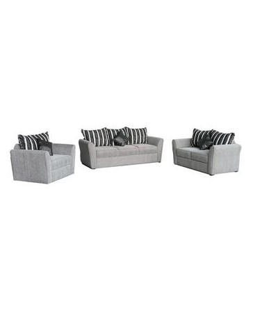 Sala Zebra 3-2-1 Fabou Muebles - Gris - Envío Gratuito