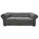 Sofa Olimpo De Fabou - Gris, Capitonado, Suede - Envío Gratuito