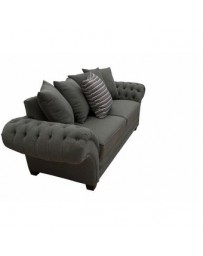 Sofa Gray De Fabou - Capitonado, Moderno, Minimalista - Envío Gratuito