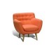 Sillón Individual, Vintage Home Designe, Orange Seat, Tapizado tipo Gamuza- Naranja