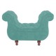Sillón Acapitonado, Vintage Home Designe, Elsa, Madera De Pino Acapitonado- Turquesa - Envío Gratuito