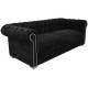 Sofa Capitonado Olimpo Fabou Muebles - Negro - Envío Gratuito