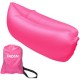 Puffs Sofa Cama Lazy Hangout De Aire Inflable Del Saco De Dormir Sofá Para Sala De Estar Acampar Al Aire Libre-Rosa Roja - Envío