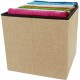 Taburete Del Almacenaje Plegable Abric Foot Stool Asiento Reposapiés Plegable Caja De Almacenamiento Pouffe -Beige - Envío Gratu