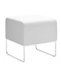 Ottoman marca Zuo modelo Plush - blanco 103004 - Envío Gratuito