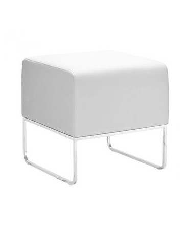 Ottoman marca Zuo modelo Plush - blanco 103004 - Envío Gratuito