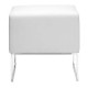 Ottoman marca Zuo modelo Plush - blanco 103004 - Envío Gratuito