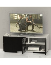 Mueble Tv Centro Entretenimiento Tv Stand Blanco negro Brillante - Envío Gratuito