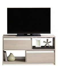 Mueble De TV Y Multimedia CREA Muebles PSQ1ar Moderno-Café Arena,Blanco - Envío Gratuito