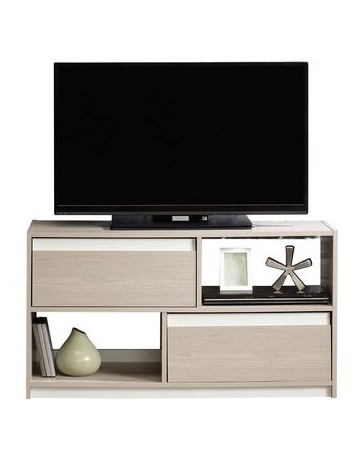 Mueble De TV Y Multimedia CREA Muebles PSQ1ar Moderno-Café Arena,Blanco - Envío Gratuito