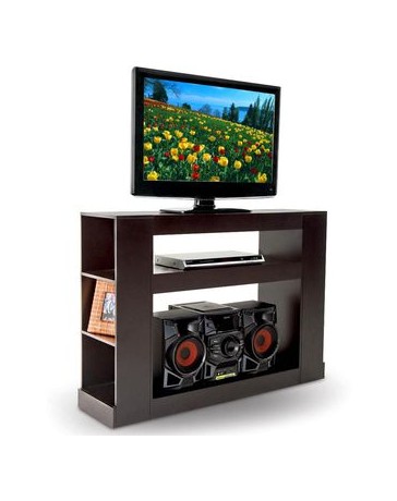 Mesa para tv Malaga estilo contemporáneo, color chocolate - Envío Gratuito