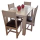 Comedor para 4 personas Venezzia-Beige Patinado Vintague - Envío Gratuito