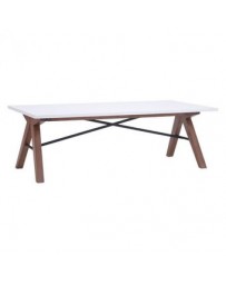 Mesa de centro marca Zuo modelo Saints - Nogal y blanco 100145 - Envío Gratuito