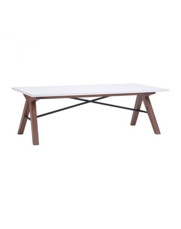 Mesa de centro marca Zuo modelo Saints - Nogal y blanco 100145 - Envío Gratuito