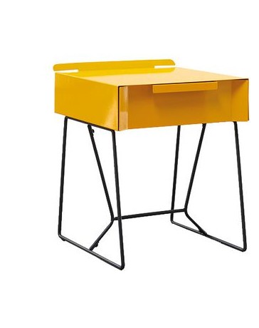 Mesa De Sala Lateral CREA Muebles MSQ4az Moderno-Amarillo - Envío Gratuito