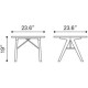 Mesa lateral marca Zuo modelo Saints - Nogal y blanco / 100146 - Envío Gratuito