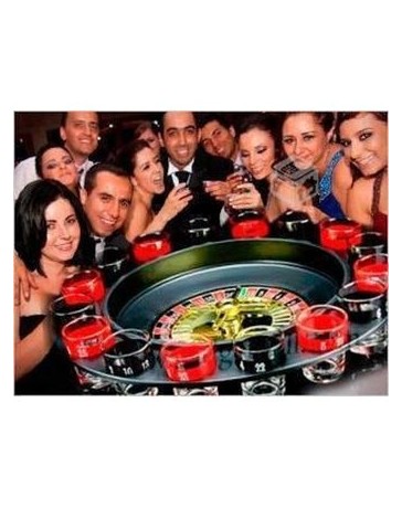 RULETA DE SHOTS PARA JUEGOS DE BAR 16 VASOS - Envío Gratuito