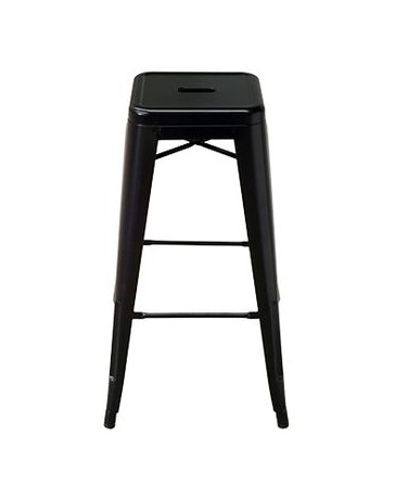 Banco De Bar Mobilier Réplica Tolix-Negro - Envío Gratuito