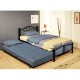 Cama Individual y Cama Baja con Ruedas 6827/3050-Negro - Envío Gratuito