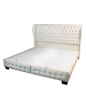 Cama King Size Regina Con Cabecera Moderna Tapiz Color - Envío Gratuito