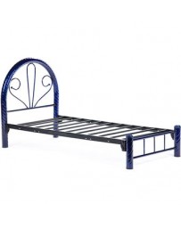 Cama Tubular 3 '' Tipo Box Individual Modelo Holanda - Azul - Envío Gratuito