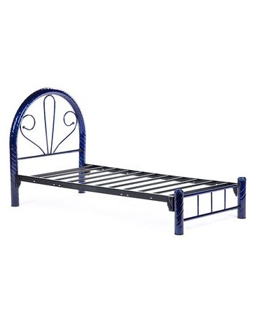 Cama Tubular 3 '' Tipo Box Individual Modelo Holanda - Azul - Envío Gratuito