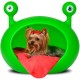 Cama Casa para Perro o Gato Monster Cave Guisapet - Verde con Rojo - Envío Gratuito