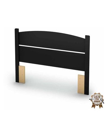 Cabecera QueenSize/Matrimonial CREA Muebles CBC4ng Esencial -Negro - Envío Gratuito