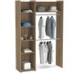 Closet Keiä Lümn 2 percheros-Castaño - Envío Gratuito