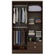 Ropero Closet Bertolini 597 4 Puertas 2 Cajones -Chocolate - Envío Gratuito