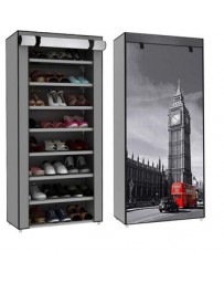 Zapatera Denmark Big Ben Grande 8 repisas -Gris - Envío Gratuito